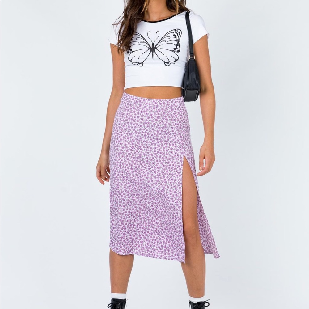 Midi Floral Skirt